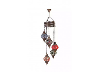 Deckenleuchter Lüster Mehrfarbig Kronleuchter Deckenlampe Lampen Glas