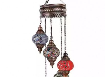 Deckenleuchter Lüster Mehrfarbig Kronleuchter Deckenlampe Lampen Glas