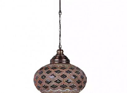 Deckenlampe Deckenleuchter Lüster Kronleuchter Lampen Glas Braun Neu