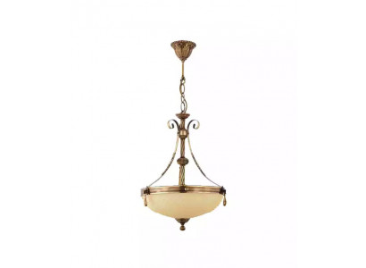 Lüster Deckenleuchter Lampe Deckenlampe Kronleuchter Glas Beige Art