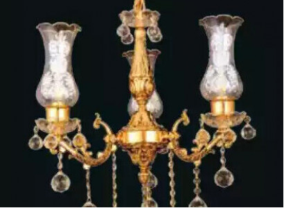Deckenleuchter Kronleuchter Gold Deckenlampe Lüster Kristall Lampe