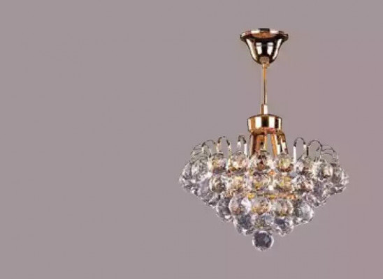 Deckenlampe Deckenleuchter Kronleuchter Gold Lüster Kristall Lampe