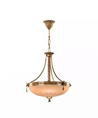 Kronleuchter Deckenlampe Lüster Deckenleuchter Lampe Glas Gold Beige