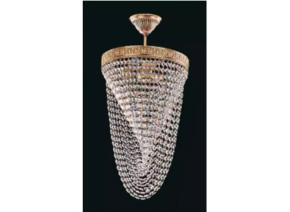 Lüster Kronleuchter Deckenleuchter Luxus Gold Deckenlampe Kristall Art