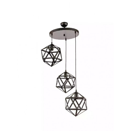 Pendelleuchte Schwarz für das Wohnzimmer schick Deckenlampe Leuchte