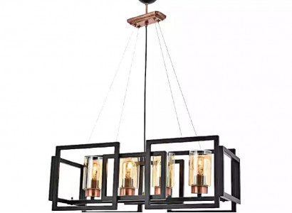Deckenlampe schicke Leuchte für Esszimmer Wohnzimmer glänzendem Glas