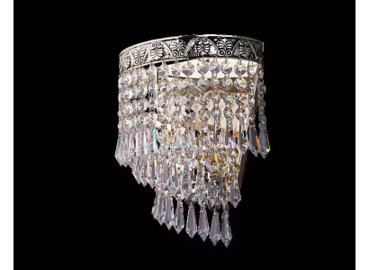 Kronleuchter Deckenleuchter Luxus Silber Deckenlampe Lüster Kristall