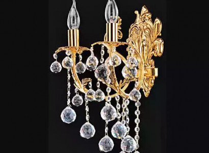 Wandlampe Wandleuchten Wandleuchte Lüster Wand Lampen Kristall Gold