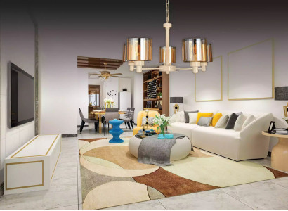 Deckenlampe Metall modernes Design Wohnzimmer Hängelampe Luster Deckenleuchte