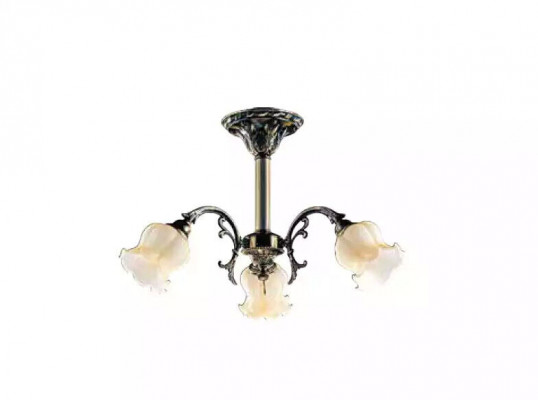 Deckenleuchter Blumen Lüster Kronleuchter Deckenlampe Lampe Glas Grau