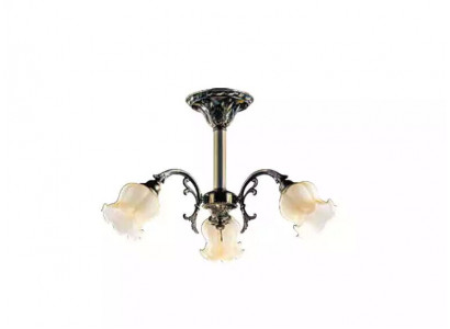 Deckenleuchter Blumen Lüster Kronleuchter Deckenlampe Lampe Glas Grau