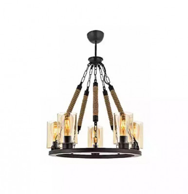 Deckenleuchter Lüster Kronleuchter Deckenlampe Lampen Glas Schwarz