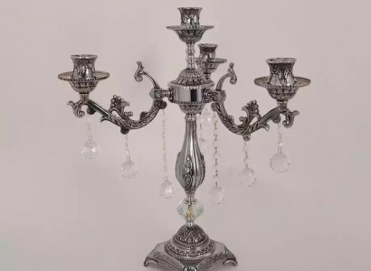 Tischlampe Nachttischlampe Leuchte LuxusTischlampe Wohnzimmer silber
