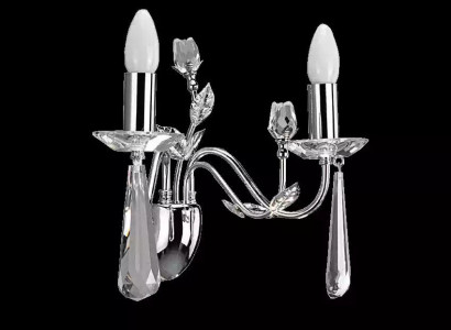 Wandlampe Lichtkronenluster Wandleuchte Lüster Wand Kristalllampen Silber
