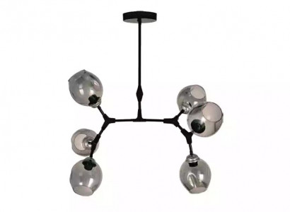 Deckenlampe Lüster Kronleuchter Deckenleuchter Modern Glas Schwarz Neu