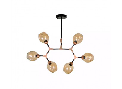 Deckenlampe Lüster Kronleuchter Deckenleuchter Modern Glas Beige Neu