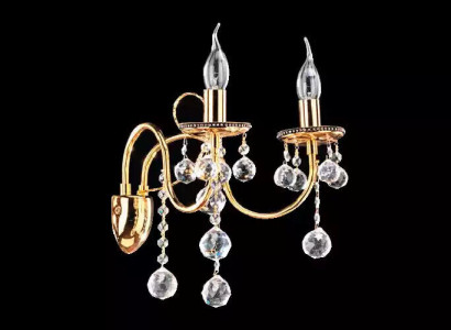 Kandelaber Hängelampe Wandleuchte Lüster Wand Lampen Kristall Gold