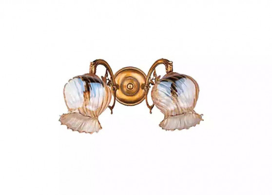 Wandleuchte Wandlampe Wandleuchten Art Lüster Wand Lampen Gold Glas