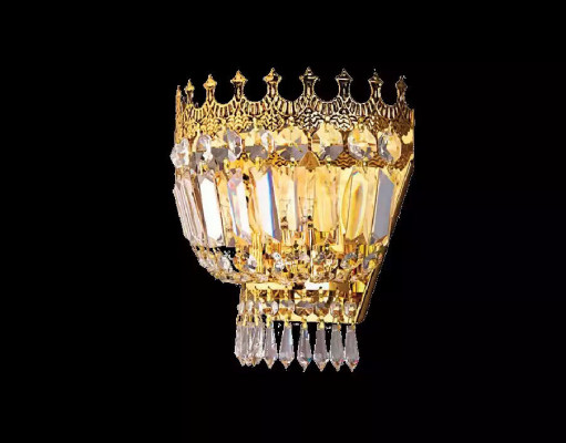 Wandleuchten Wandleuchte Wandlampe Lüster Wand Lampen Kristall Gold