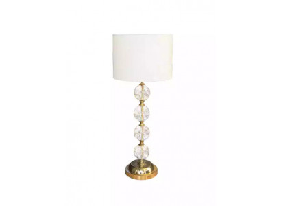 Tischleuchte Tischlampe Lampe Leuchten Gold Lampen Tisch Kristall