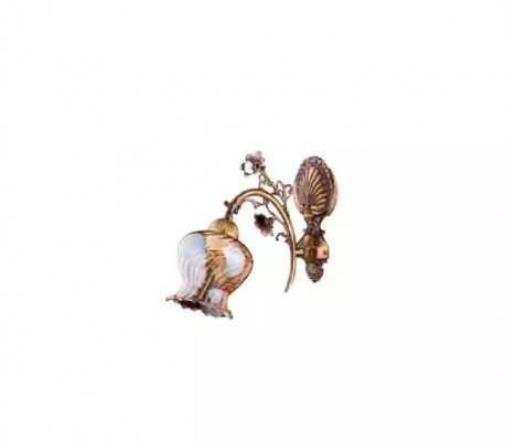 Wandlampe Wandleuchten Blumen Wandleuchte Lüster Wand Lampe Braun Glas