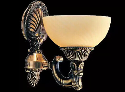 Wandlampe Wandleuchten Wandleuchte Lüster Wand Lampe Beige Glas Gold
