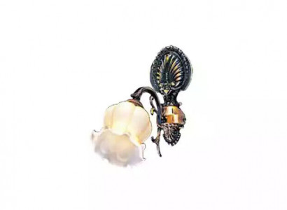 Wandlampe Wandleuchten Blumen Wandleuchte Lüster Wand Lampen Grau Glas