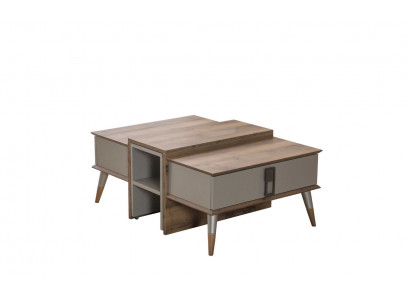  Moderner Brauner Couchtisch Kaffetisch Designer Sofatisch Beistelltisch