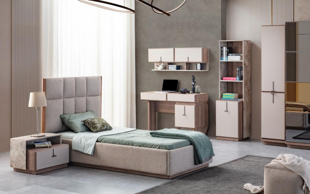 Modernes Bücherregal Designer Standregal Beige Büroregale Bücherschrank