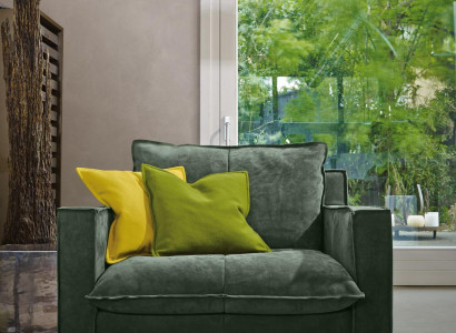 Sessel Polster Möbel Relax Design Möbel Grün Lounge Luxus Einsitzer Prianera