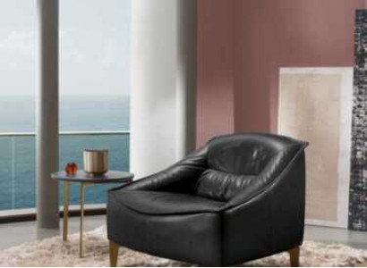 Sessel Polster Sitzer Modern Design Leder Relax Sessel Lounge Luxus Wohnzimmer