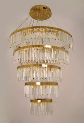 Kronleuchter Deckenleuchter Luxus Gold Deckenlampe Lüster Kristall Lampe