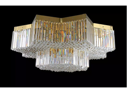 Kronleuchter Kristall Lampe 120x40 Deckenleuchte Luxus Deckenlampe Wohnzimmer
