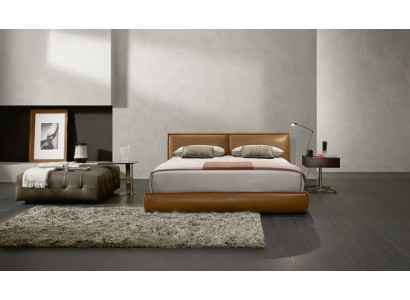 Doppelbett Polster Bett Luxus Schlafzimmer Betten Doppel Bettrahmen Braun Möbel