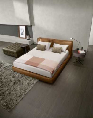 Doppelbett Polster Bett Luxus Schlafzimmer Betten Doppel Bettrahmen Braun Möbel