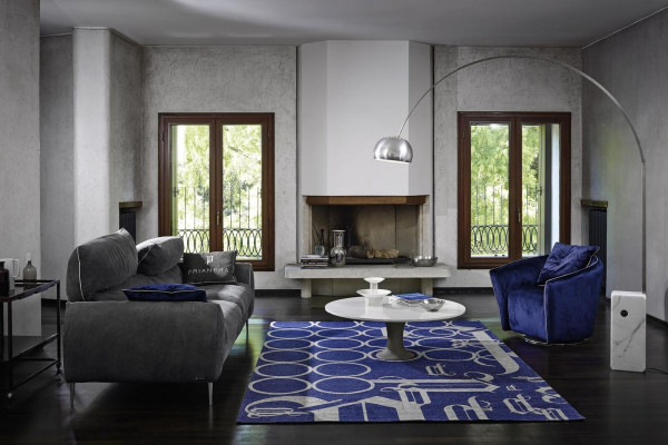 Dreisitzer Sofa 3 Sitzer Sofas Polster Prianera Möbel Luxus Textil Couchen Grau