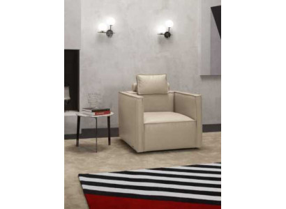 Sessel Einsitzer 1 Sitzer Polster Sitz Designer Textil Sitz Leder Modern Grau