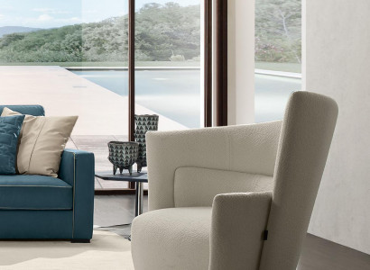 Sessel Sitz Modern Design Wohnzimmer Weiß Italienischer Stil Luxus Prianera Neu