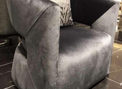 Sessel Cocktailsessel Polster Einsitzer Sitzer Luxus Clubsessel Grau