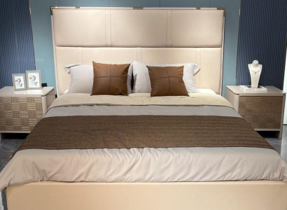 Schlafzimmer Set Bett 2x Nachttisch Design Modern Luxus Betten 3tlg