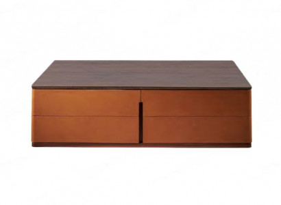 Wohnzimmer Couchtisch Orange Luxus Material Holz Stil Moderne Tische