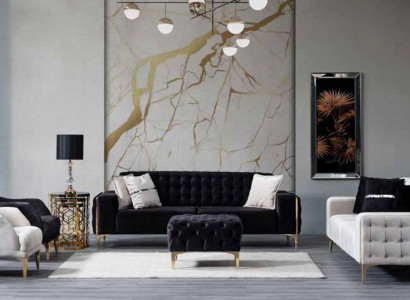 Sofagarnitur 3+2+1+ Hocker sitzer für den Wohnbereich Garnitur Sofabezug Stoff