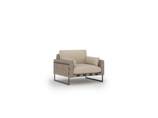 Wohnzimmer Sessel Beige Einrichtung Luxus Sitz Textil Design Polstersesel Neu