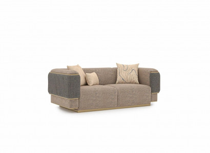 Design Modern Grau Zweisitzer Sofa Couch Wohnzimmer Einrichtung Neu