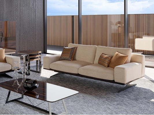 Wohnzimmer Sofa Dreisitzer Couch Textil Möbel Polstersofa Designer Einrichtung