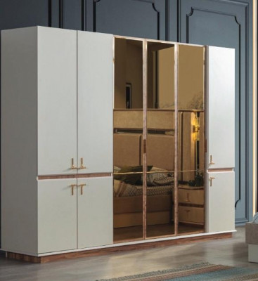 Weißer Moderner Kleiderschrank Schlafzimmer Schränke Luxus Holz Möbel