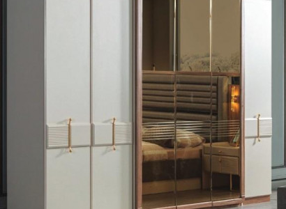 Weißer Kleiderschrank Designer Holz Schrank Schlafzimmer Glasschrank
