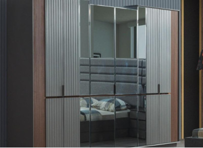 Moderner Glasschrank Luxus Kleiderschränke Schlafzimmer Holz Möbel Neu