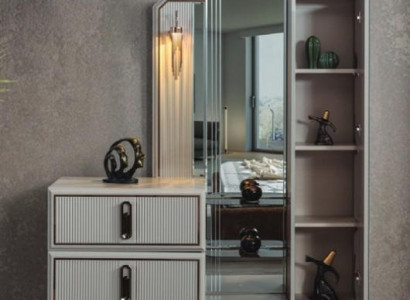 Exklusive Holz Kommode Luxus Spiegel Schlafzimmer Edle Stilvolle Möbel