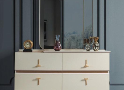 Schlafzimmer Set Kommode Elegantes Spiegel Moderne Luxus Möbel Neu 2tlg